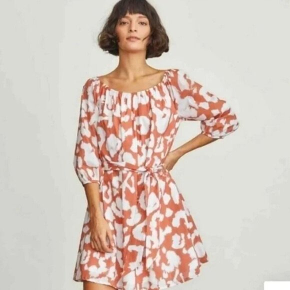 Elizabeth & James Uptown Dayglow cotton long sleeved dress size M - Picture 1 of 4